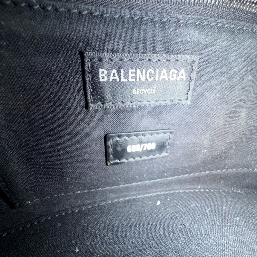 Balenciaga Hourglass Denim Patchwork Top Handle Bag - Picture 6 of 6